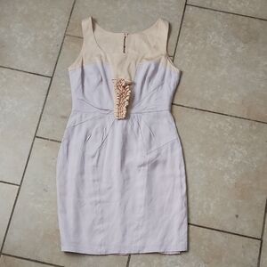 Valentino Elegant Cream and Lavender Dress Size Small